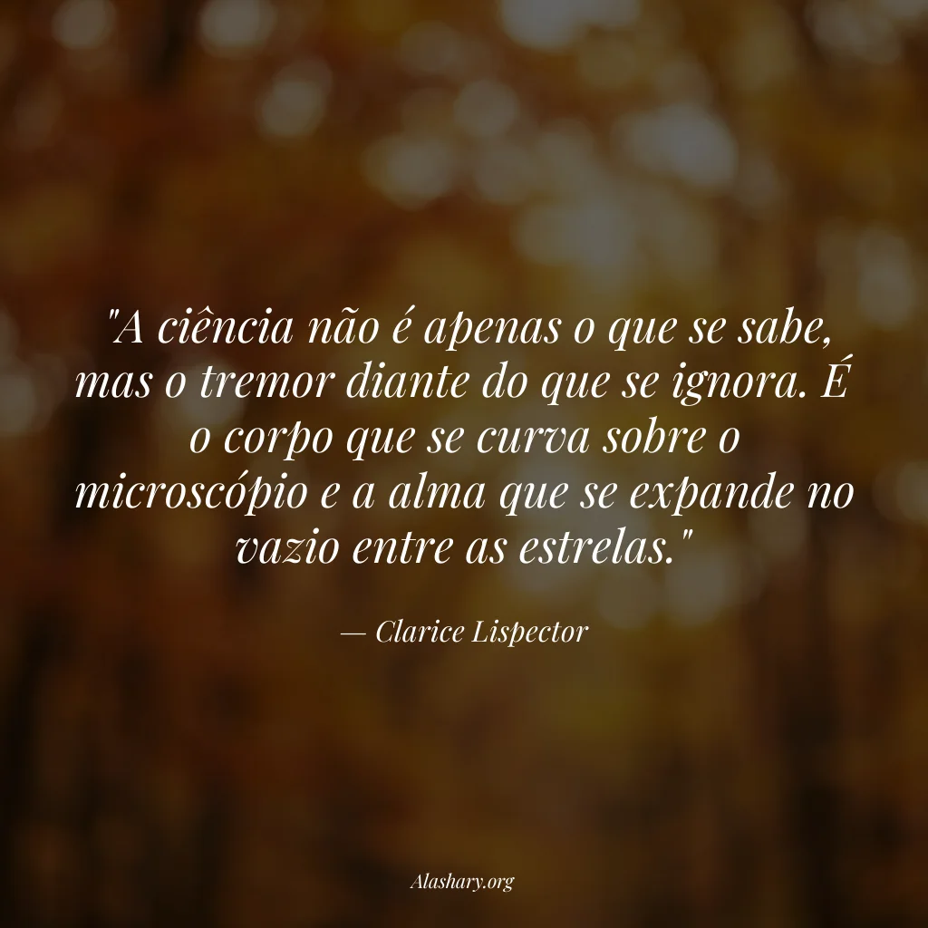 Frase de Clarice Lispector